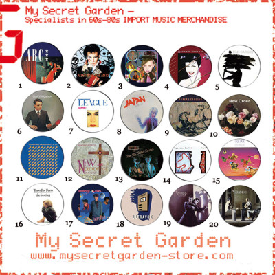 80's New Wave Collection 1 - 3.2 cm Pinback Button Badge Set 1 ( or Hair Ties )